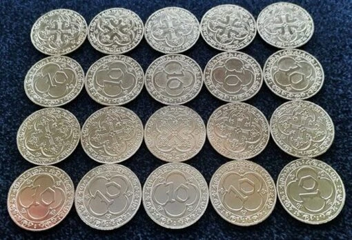 Metalen Munten 10 'barok' (set Van 20) -Spel Speelgoed Winkel 10 munt 1