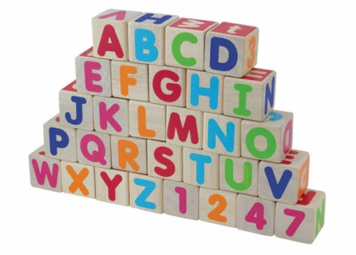 Letterblokken In Houten Kistje (30 St) -Spel Speelgoed Winkel 15517 alphabet blocks in wooden box 30 pc a web