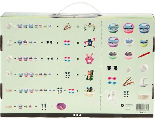 Creatieve Cadeaubox: Bosdieren Met Klei -Spel Speelgoed Winkel achterkant doos creatief pakket bosdieren in klei web