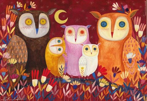 Andrea Kürti - Owls (1000) -Spel Speelgoed Winkel andrea kurti uilen web 1
