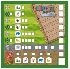Zooloretto: Het Dobbelspel Trio (variatie Scorebloks) -Spel Speelgoed Winkel apenkooi