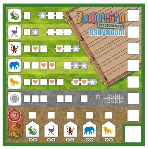 Zooloretto: Het Dobbelspel Trio (variatie Scorebloks) -Spel Speelgoed Winkel babyboom