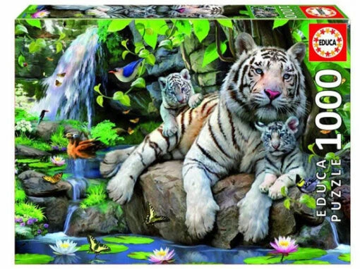 Witte Bengaalse Tijgers (1000) -Spel Speelgoed Winkel bengal white tigers web