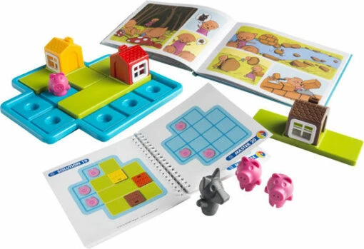 Drie Kleine Biggetjes Deluxe -Spel Speelgoed Winkel biggetjes spel smart games web