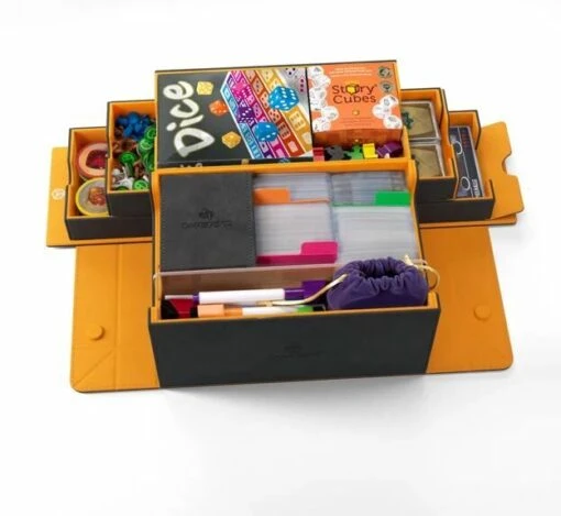 Deckbox Card's Lair 600+ Black/Orange Convertible -Spel Speelgoed Winkel