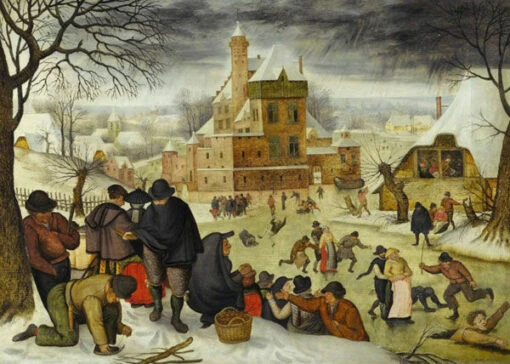 Brueghel Pieter The Younger: Winter (1000) -Spel Speelgoed Winkel brueghel winter web
