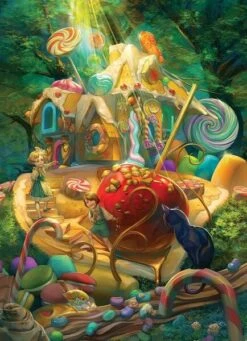 Peperkoekenhuisje (350) - Familiepuzzel -Spel Speelgoed Winkel candy cottage 1 web