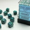 Gespikkelde 6-zijdige Dobbelstenen 12mm SEA (36 Dobbelstenen) -Spel Speelgoed Winkel chessex dobbelstenen gespikkeld sea