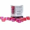 Doorzichtige 6-zijdige Gemini Dobbelstenen 12mm RED-VIOLET/GOLD (36 Dobbelstenen) -Spel Speelgoed Winkel chx26867 dice