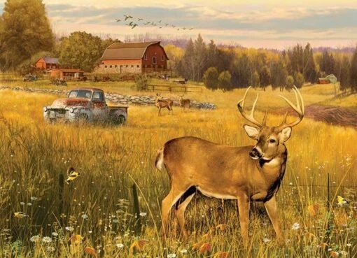 Deer Field (500) -Spel Speelgoed Winkel cobble hill puzzle 85078