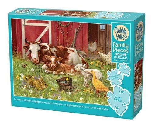 Barnyard Babies (350) - Familiepuzzel -Spel Speelgoed Winkel cobble hill puzzle barnyard babies 350