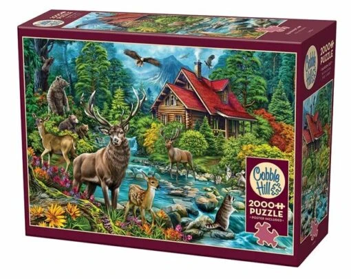 Red-roofed Cabin (2000) -Spel Speelgoed Winkel cobble hill puzzle red roofed cabin