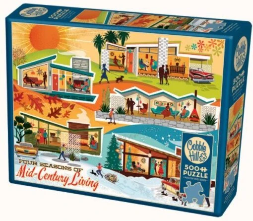Four Seasons Of Mid-Century Living (500) -Spel Speelgoed Winkel cobble hill puzzle mid century living