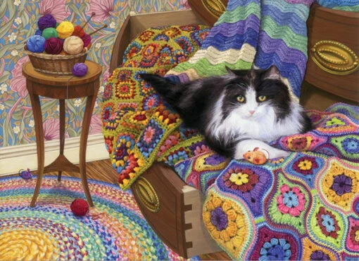 Comfy Cat (1000) -Spel Speelgoed Winkel comfy cat puzzle cobble hill web