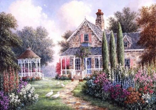 Dennis Lewan - Elmira's Cottage (1000) -Spel Speelgoed Winkel cottage puzzle 1000 1