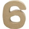 Cijfer 6 In Papier-mâché -Spel Speelgoed Winkel cre25094