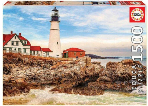 Vuurtoren Op De Rotsen (1500) -Spel Speelgoed Winkel educa puzzle rocky lighthouse web