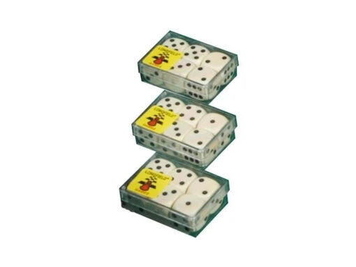 Dobbelstenen 16mm Wit (zes Stuks) -Spel Speelgoed Winkel eng22712