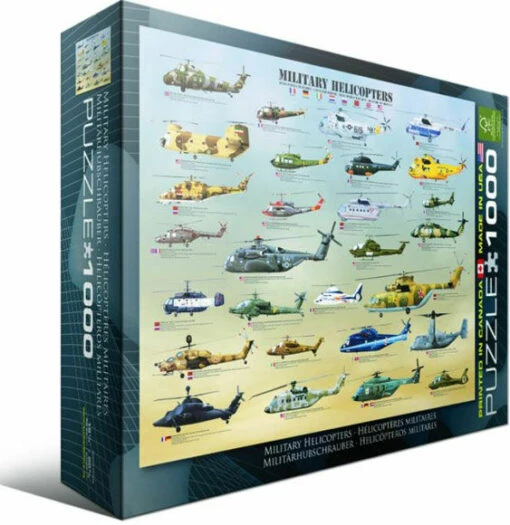 Military Helicopters (1000) -Spel Speelgoed Winkel eurographics puzzle oorlogsvoertuigen