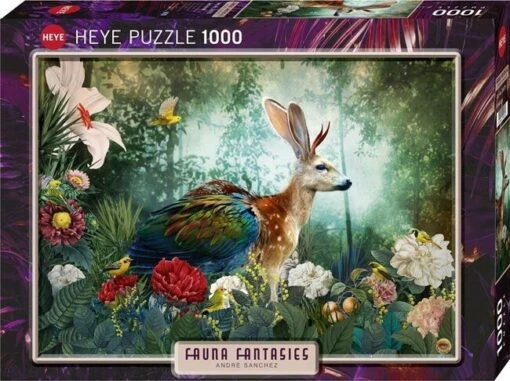 André Sanchez - Jackalope (1000) -Spel Speelgoed Winkel fauna fantasies 1000 jackalope