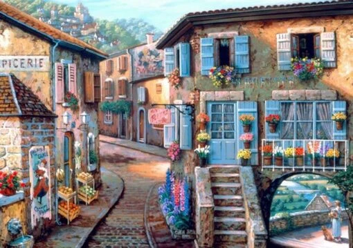 De Bloemist (1000) -Spel Speelgoed Winkel fleuriste puzzle 1