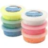 Foam Clay Kleuren Assortiment Glitter - 6x14g -Spel Speelgoed Winkel foa09386