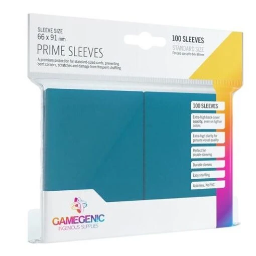 Standard Card Game Sleeves PRIME (66x91mm) BLAUW (100) -Spel Speelgoed Winkel gamegenic sleeves blauw web