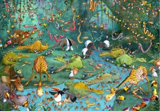 François Ruyer - Jungle (1000) -Spel Speelgoed Winkel grafika puzzel dieren 1