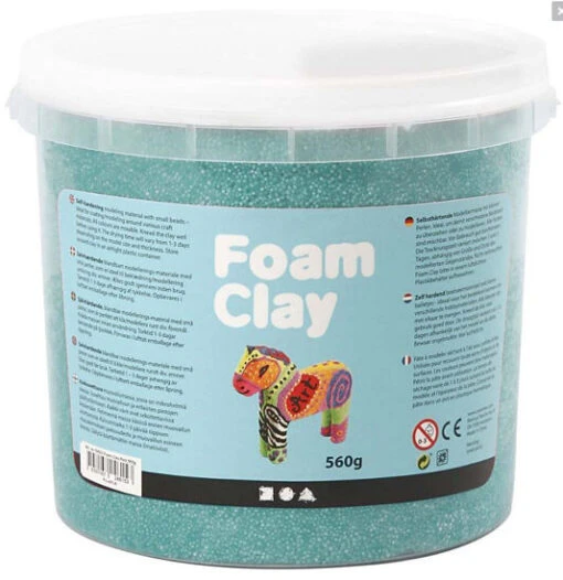 Foam Clay Donkergroen 560g -Spel Speelgoed Winkel grote pot donker groene foam clay web