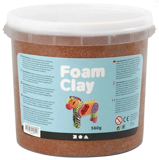 Foam Clay Bruin 560g -Spel Speelgoed Winkel grote pot foam clay bruin web