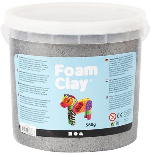 Foam Clay Zilver Metallic 560g -Spel Speelgoed Winkel grote pot foam clay zilver 560g web