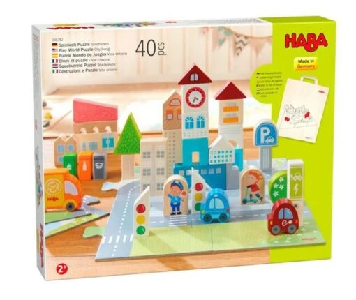 Speelwereld Puzzel Stadsleven -Spel Speelgoed Winkel haba speelwereld puzzel stadsleven