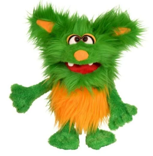 Monster Schotter -Spel Speelgoed Winkel handpop groen monster
