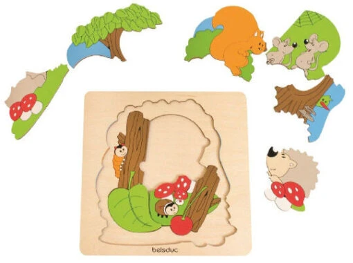 Ontdekpuzzel Bos (9) -Spel Speelgoed Winkel hape discovery puzzle woods 17510 web