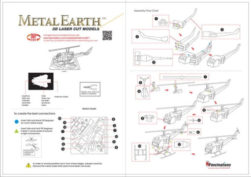 Metal Earth - Helikopter Bell UH-1 Huey -Spel Speelgoed Winkel helikopter web
