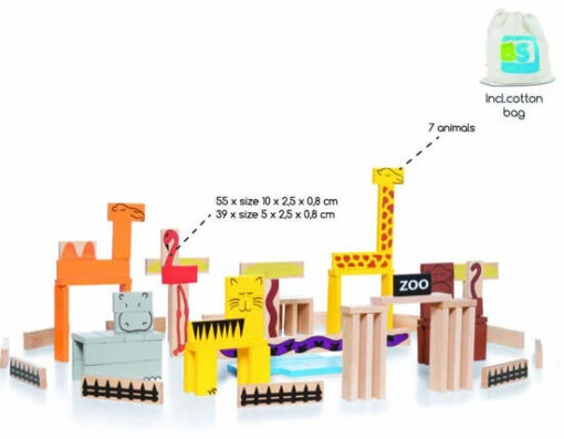 Animal Blocks (Dieren Plankjes) -Spel Speelgoed Winkel inhoud animal blocks web