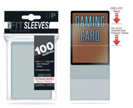 Standard Pro-Fit Inner Sleeves (64x89mm) Clear (100) -Spel Speelgoed Winkel inner sleeves standard ultra pro