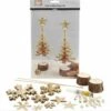 Kerstbomen In Goud (Faux Leather) -Spel Speelgoed Winkel kerstboompjes in goud maken