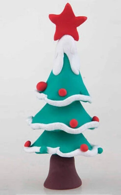 Silk Clay Assortiment Kerstkleuren - 6x14g -Spel Speelgoed Winkel knutselen met silk klei kerstboom web