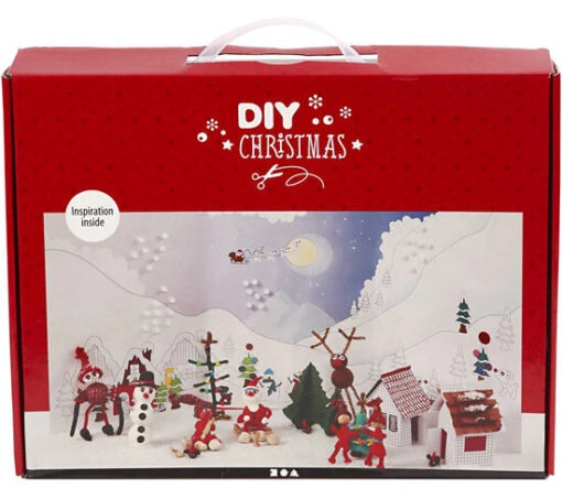 Knutselpakket Kerstlandschap -Spel Speelgoed Winkel knutselpakket kerstlandschap web