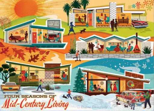 Four Seasons Of Mid-Century Living (500) -Spel Speelgoed Winkel legpuzzel 500 stukjes 1