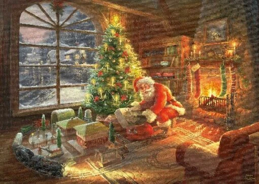 Santa Claus Is Here (1000) -Spel Speelgoed Winkel legpuzzel kerstman