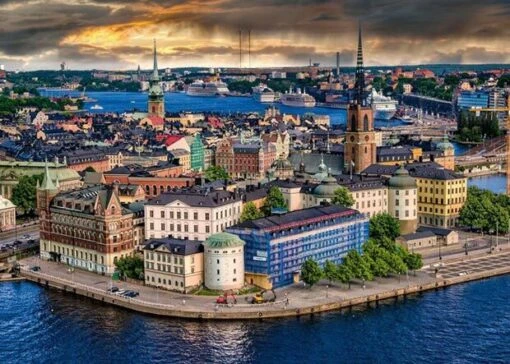 Scandinavische Plaatsen: Stockholm, Zweden (1000) -Spel Speelgoed Winkel legpuzzel zweden