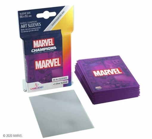 Marvel Champions Art Sleeves (66x91mm) - Marvel Purple (50+1) -Spel Speelgoed Winkel marvel champions art sleeves purple