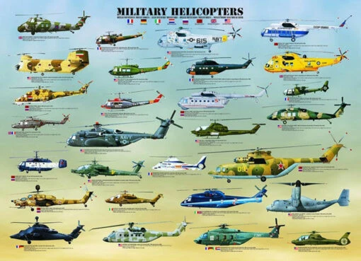 Military Helicopters (1000) -Spel Speelgoed Winkel military helicopters puzzle eurographics 1