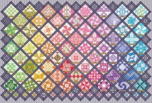 Four Square Quilt Blocks (2000) -Spel Speelgoed Winkel mooie puzzel 2000 stukjes 1