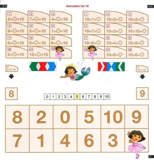 Mini Loco Boekje: Rekenen Met Dora, Getallen Tot 10 (6-7 Jaar) -Spel Speelgoed Winkel noo31974 1
