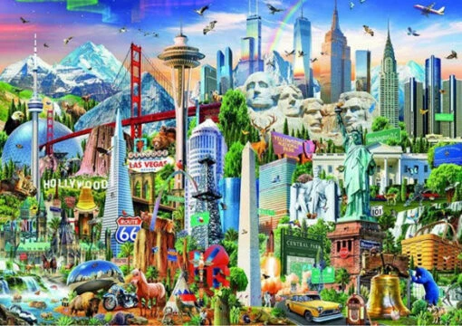 Symbolen Van Noord-Amerika (1500) -Spel Speelgoed Winkel north america landmarks educa puzzle web 1