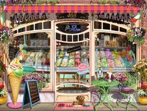 Ijssalon (1500) -Spel Speelgoed Winkel puzzel ice cream shop web