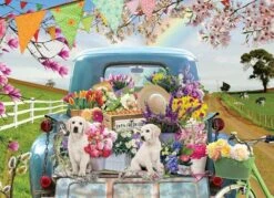 Country Truck In Spring (500) -Spel Speelgoed Winkel puzzel met truck